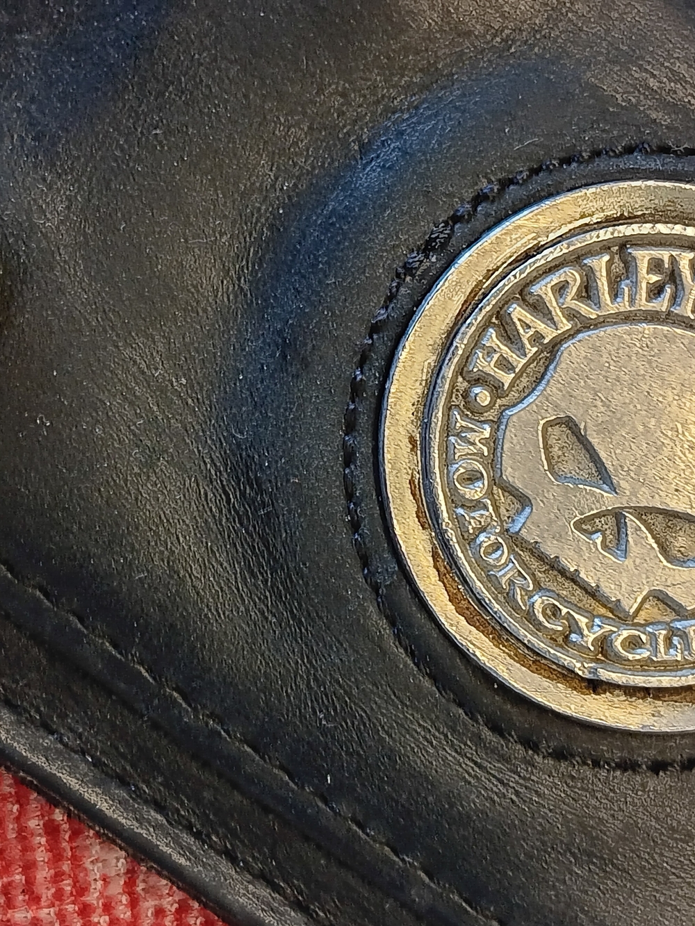 Retro ! Harley-Davidson Black Leather Chain Wallet - Picture 4 of 12